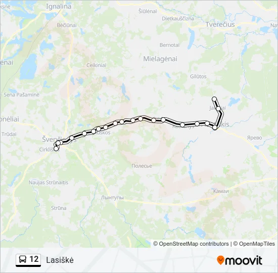 12 Bus Line Map