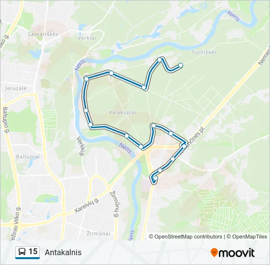 15  kelionės žemėlapis