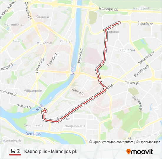 2 Bus Line Map