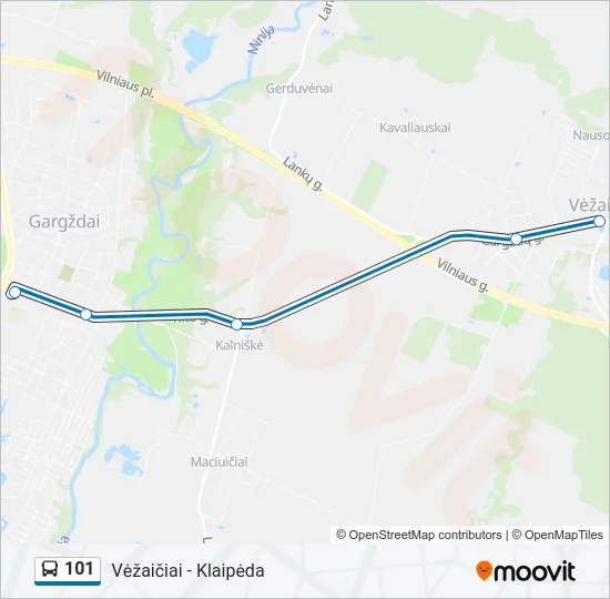 101 Bus Line Map