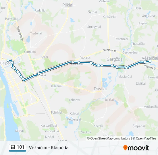 101 Bus Line Map