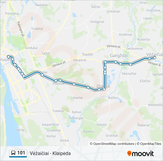 101 Bus Line Map