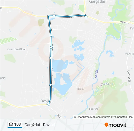 103 Bus Line Map