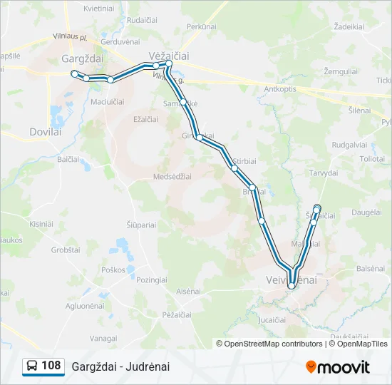 108 Bus Line Map