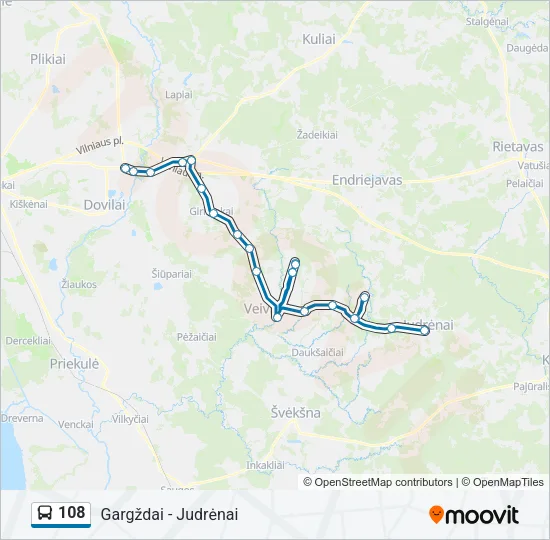 108 Bus Line Map