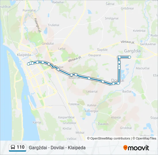 110 Bus Line Map