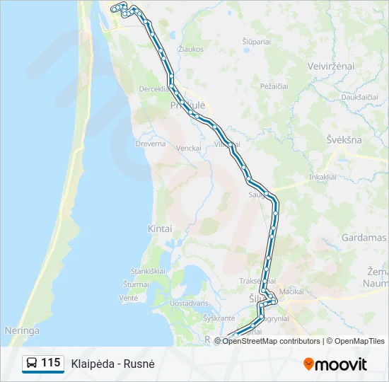 115 Bus Line Map