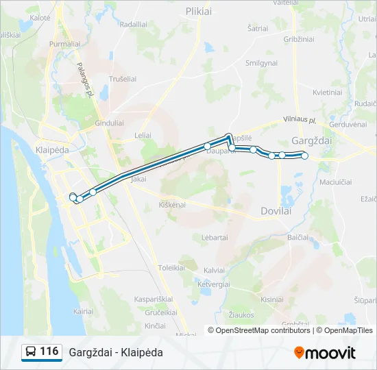 116 Bus Line Map