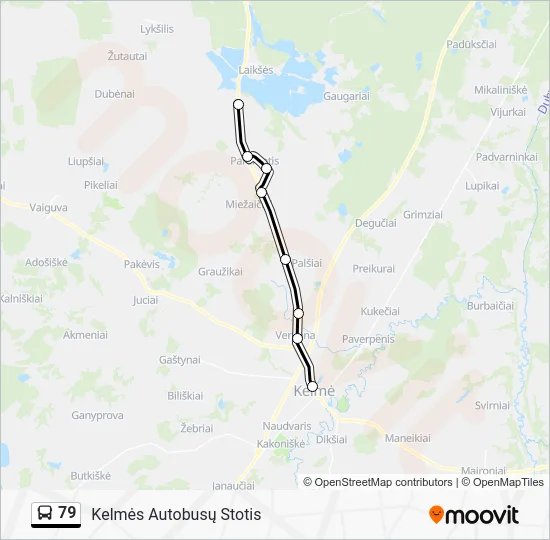 Автобус 79: карта маршрута