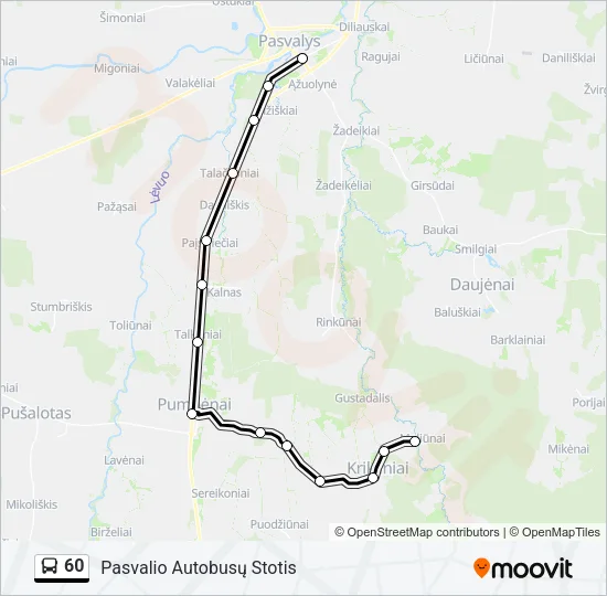 60 Bus Line Map