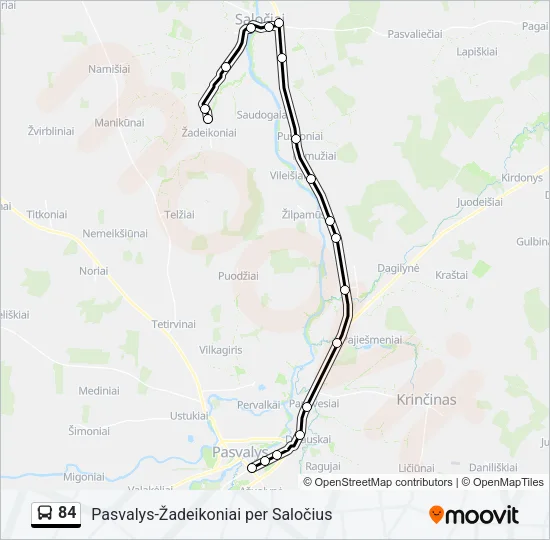 84 Bus Line Map