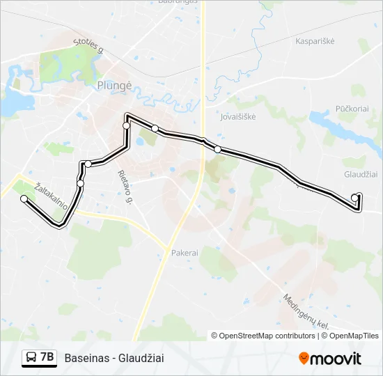 7B Bus Line Map