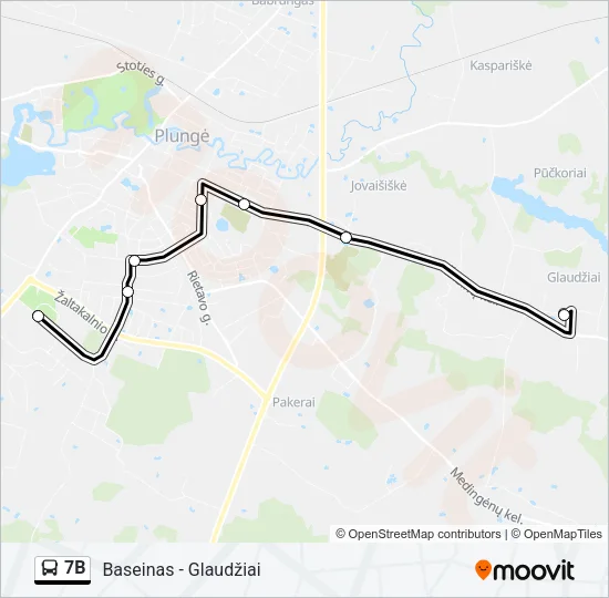 7B Bus Line Map