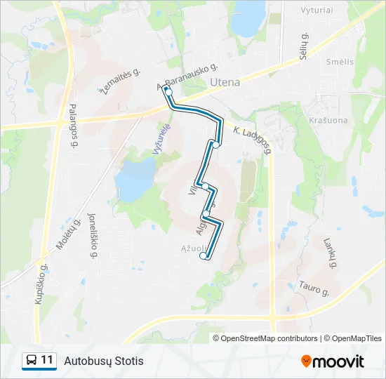 11 Bus Line Map