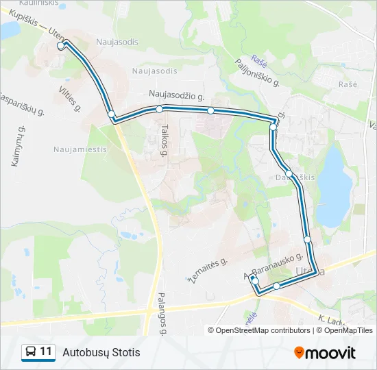 11 Bus Line Map