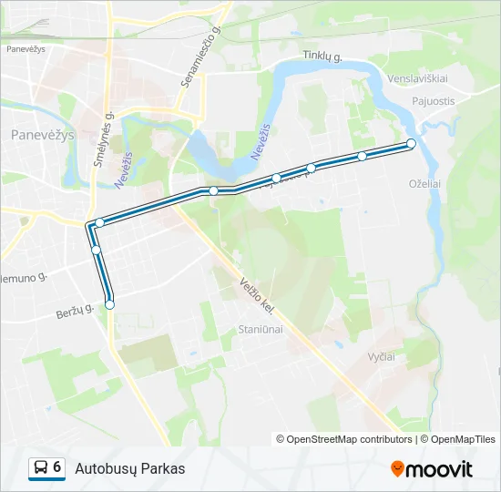 6 Bus Line Map