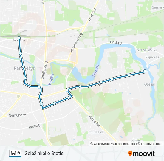 6 Bus Line Map