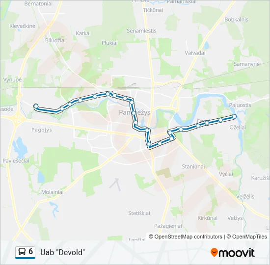 6 Bus Line Map