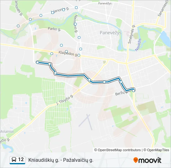 12 Bus Line Map