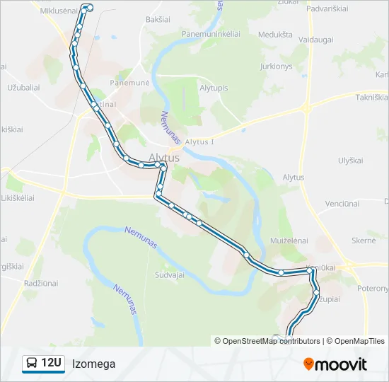 12U Bus Line Map