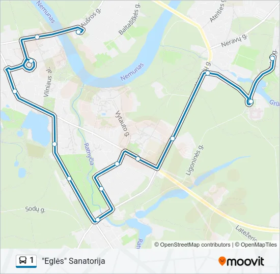 1 Bus Line Map