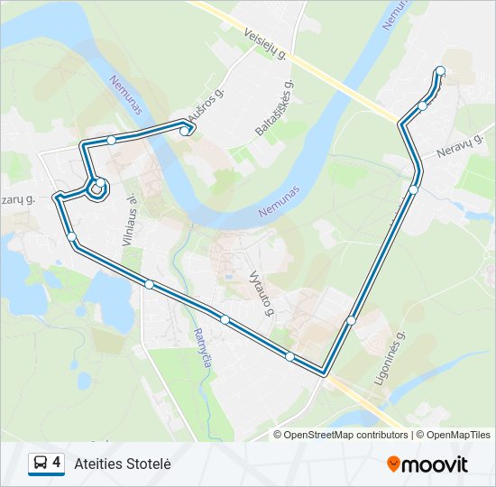 Автобус 4: карта маршрута