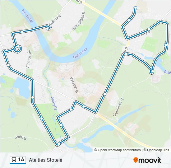 1A Bus Line Map