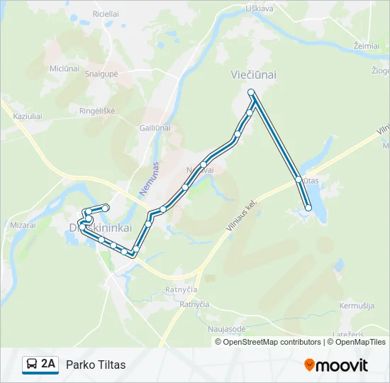 2A Bus Line Map