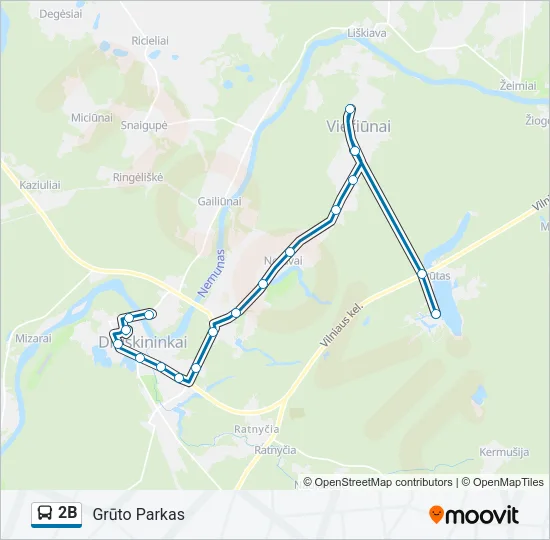 2B Bus Line Map