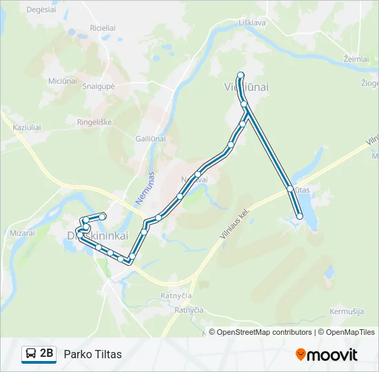 2B Bus Line Map
