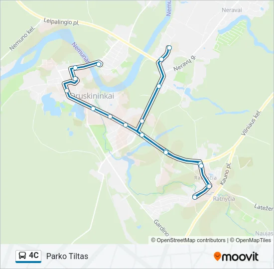 4C Bus Line Map