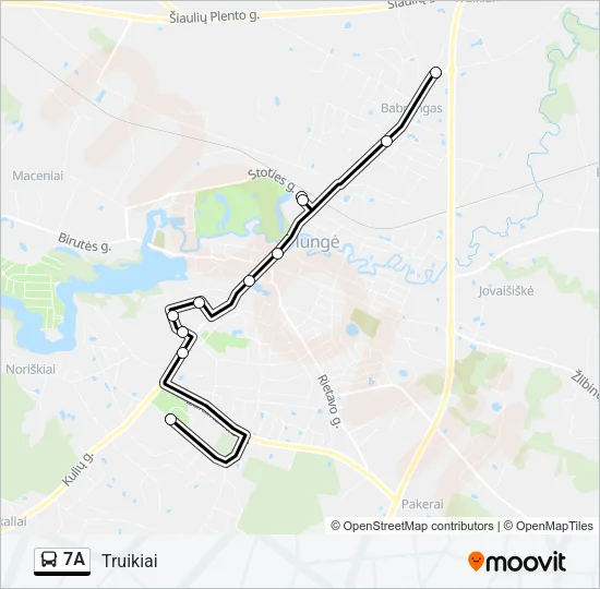 7A Bus Line Map