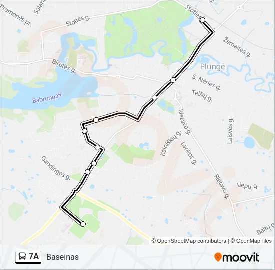 7A Bus Line Map