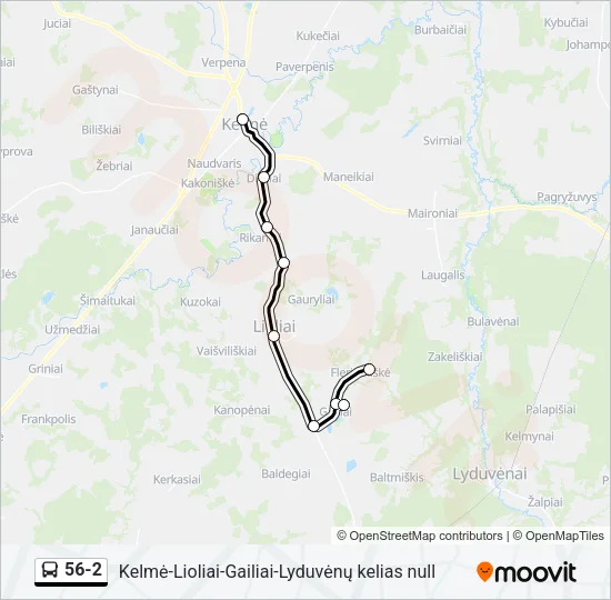 56-2 Bus Line Map