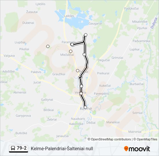 Автобус 79-2: карта маршрута