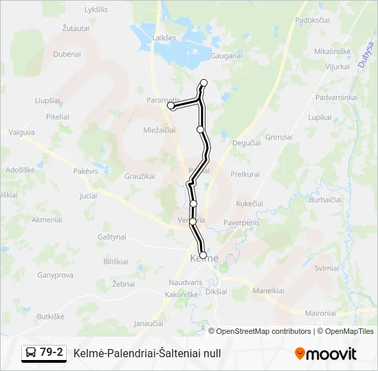 Автобус 79-2: карта маршрута