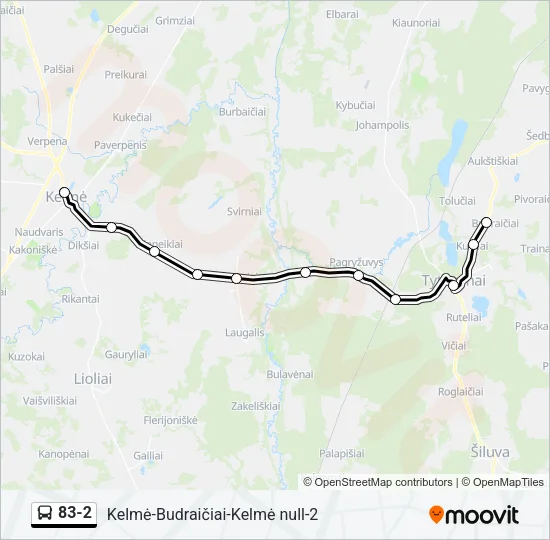83-2 Bus Line Map