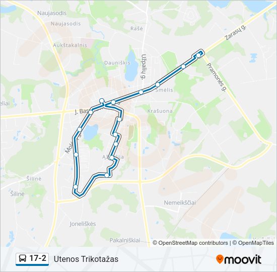 Автобус 17-2: карта маршрута