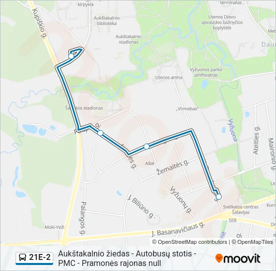 21E-2 Bus Line Map