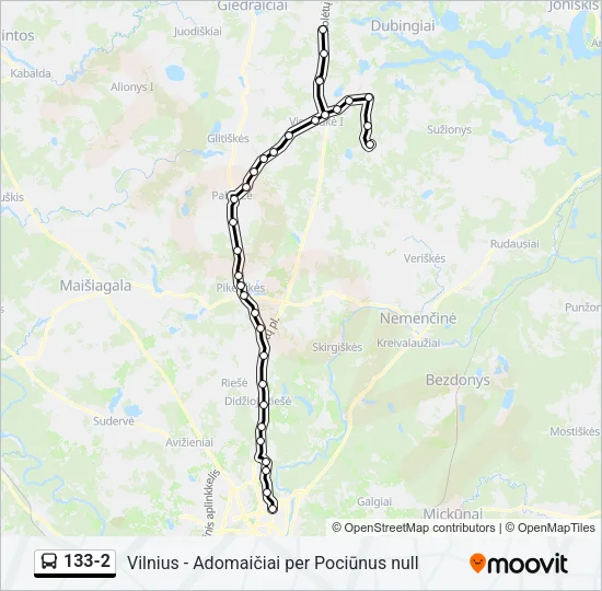133-2 Bus Line Map