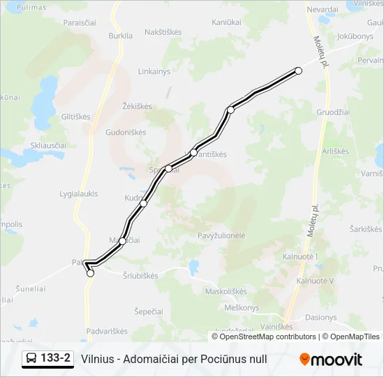 133-2 Bus Line Map