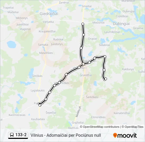 133-2 Bus Line Map
