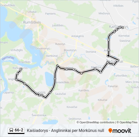 Автобус 66-2: карта маршрута