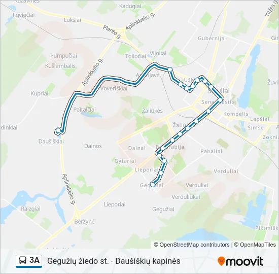 3A Bus Line Map