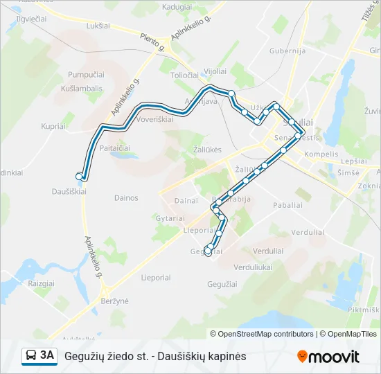 3A Bus Line Map