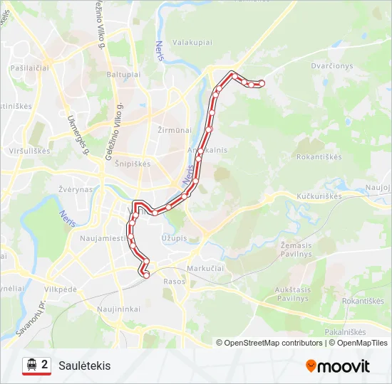 2 Trolleybus Line Map