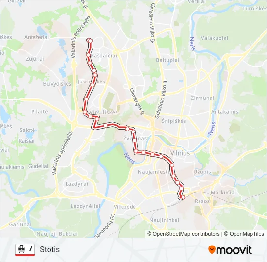 7 Trolleybus Line Map