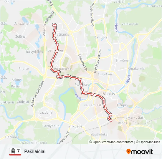 7 Trolleybus Line Map