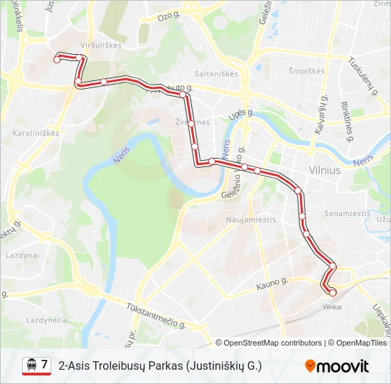 7 Trolleybus Line Map