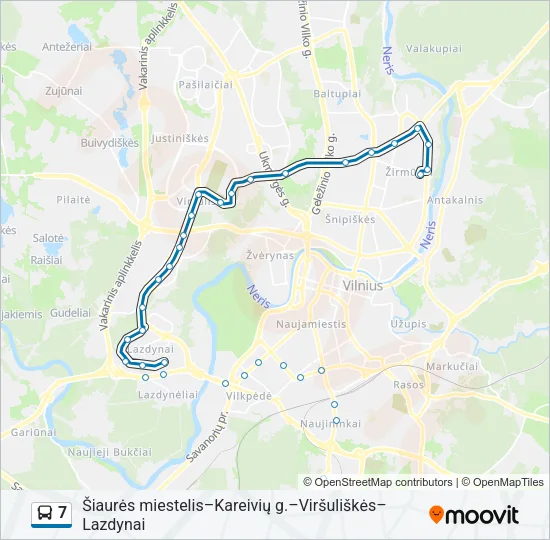 7 Bus Line Map
